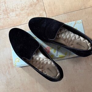 Birdies Elegant Black Velvet Flats